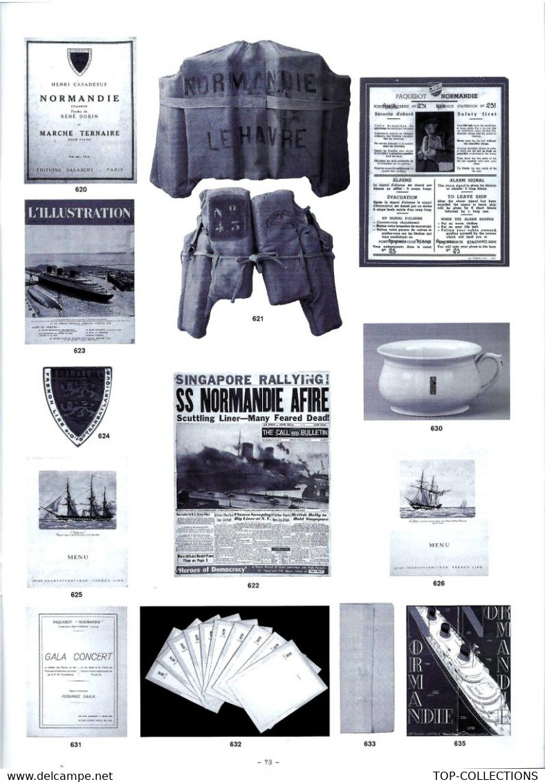 2014 NAVIGATION CATALOGUE DE Ventes AUX ENCHERES LA LEGENDE DES PAQUEBOTS SUPERBE DOCUMENTATION V .DESCRIPTION ET SCANS - Historical Documents