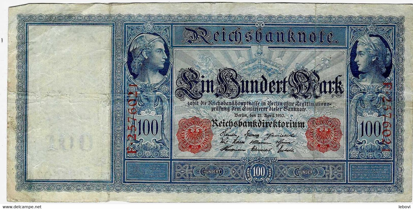 ALLEMAGNE  100 MARK 21/04/1910 - 100 Mark