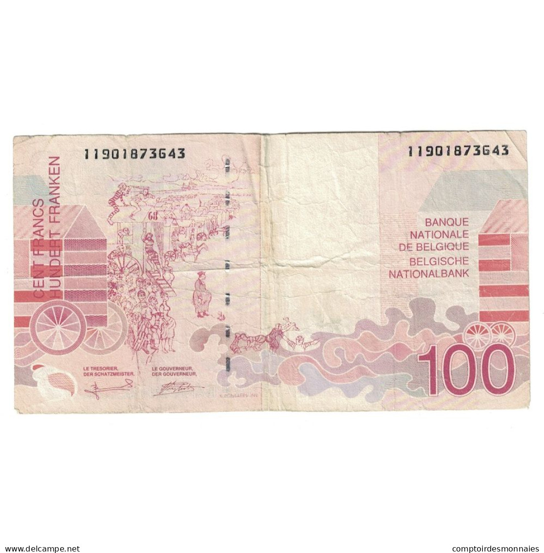 Billet, Belgique, 100 Francs, Undated (1995-2001), KM:147, TB - 100 Franchi