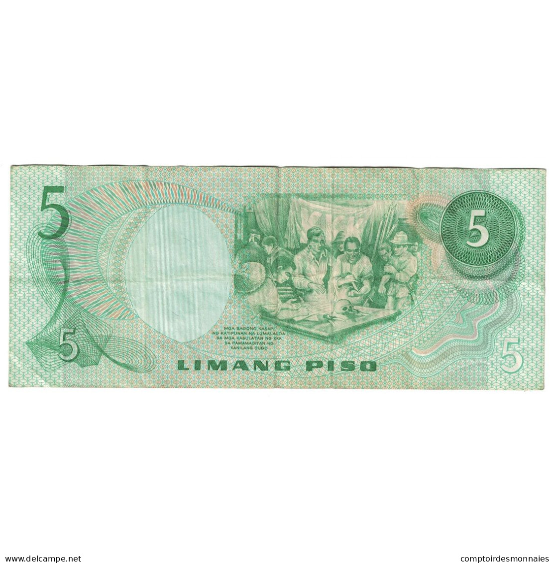 Billet, Philippines, 5 Piso, Undated (1969), KM:143b, TTB+ - Philippines