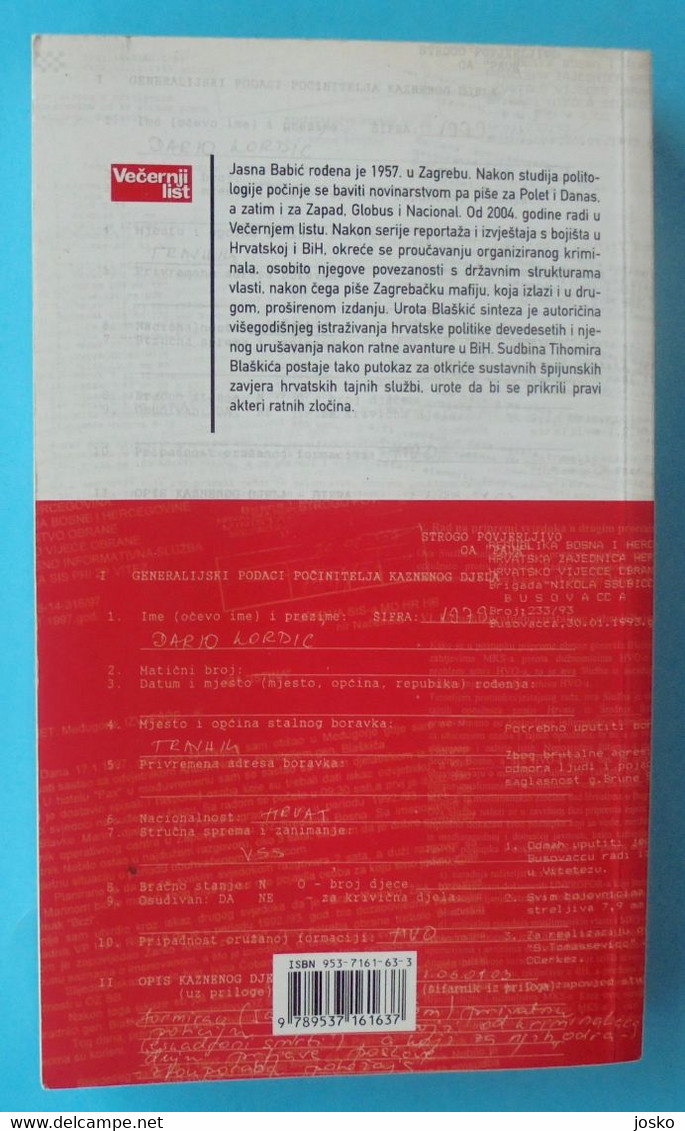 UROTA BLAŠKIĆ - Croatia Book * General Tihomir Blaškić * Croatian War 1990's HVO Bosnia And Herzegovina Croatie Kroatien - Altri & Non Classificati