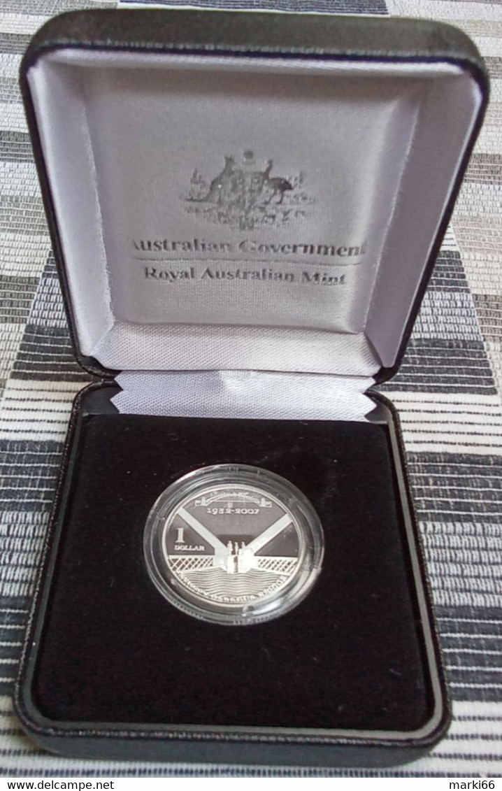 Australia - 2007 - Sydney Harbour Bridge - 75th Anniversary - 1 Dollar Fine Silver Proof Coin - Münz- Und Jahressets