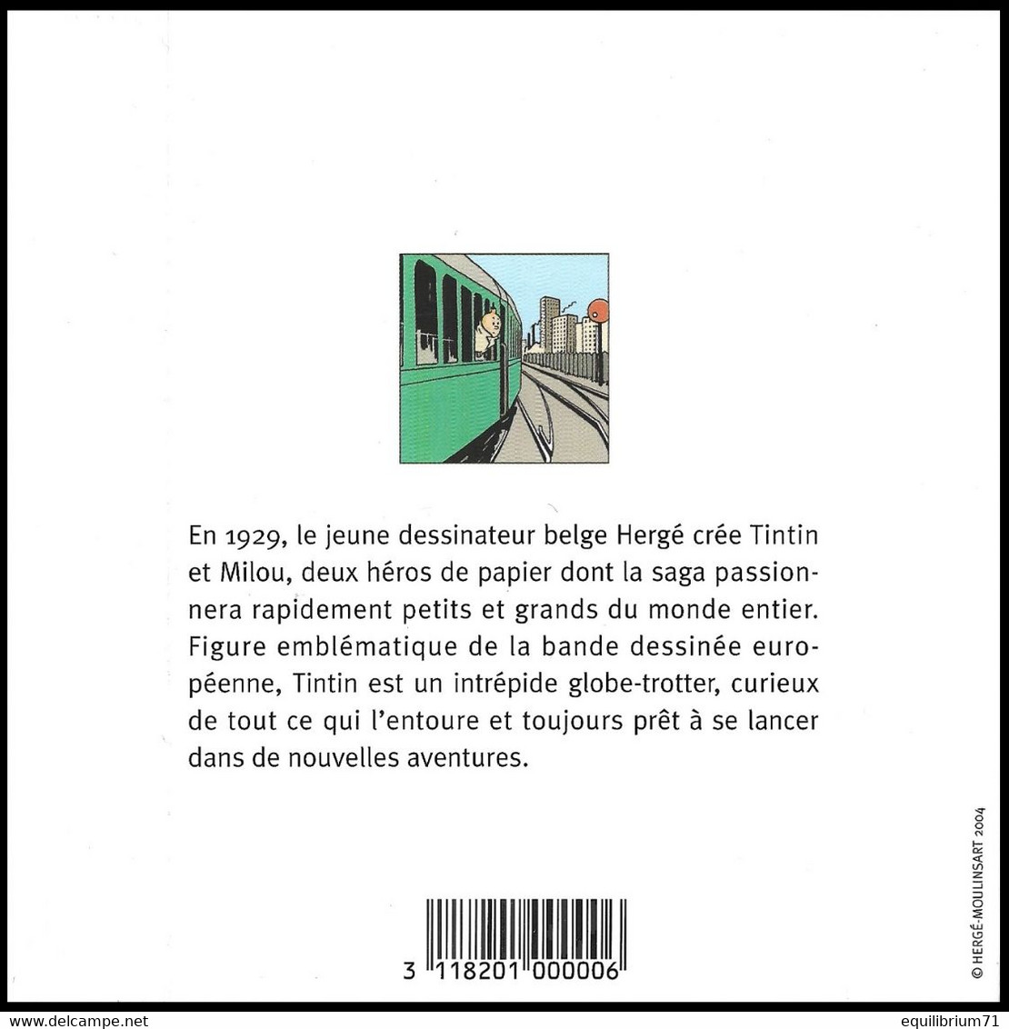 Double Carte Pliante/Dubbele Vouwkaart/Doppelte Faltkarte** Tintin/Kuifje - Milou/Bobbie - L'Île Noire/Het Zwarte Eiland - Philabédés
