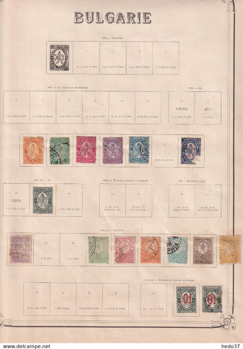 Bulgarie - Collection Ancienne Vendue Page Par Page - Tous états - Collections, Lots & Séries