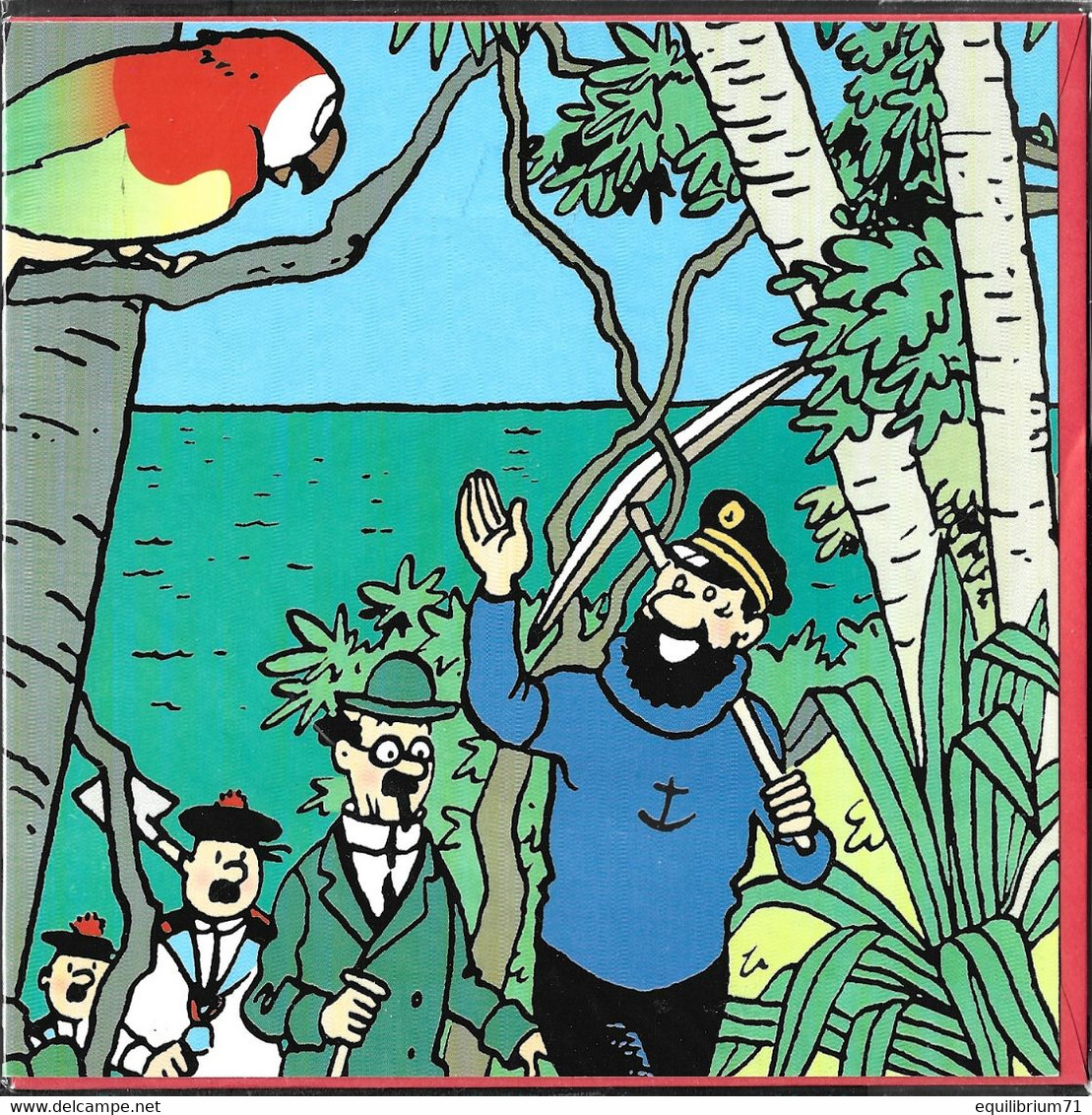 Double Carte Pliante/Dubbele Vouwkaart** - Kuifje/Tintin - Milou/Bobbie - Le Trésor De Rackham Le Rouge - Philabédés (comics)