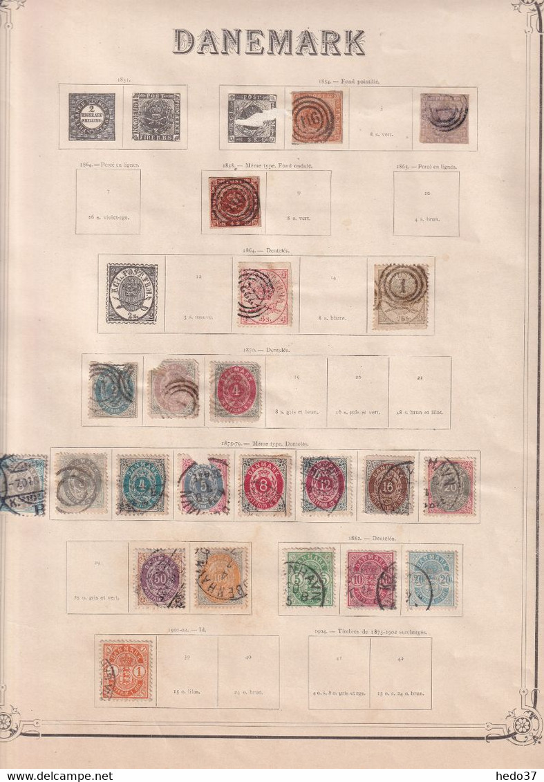 Danemark - Collection Ancienne Vendue Page Par Page - Tous états - Lotes & Colecciones
