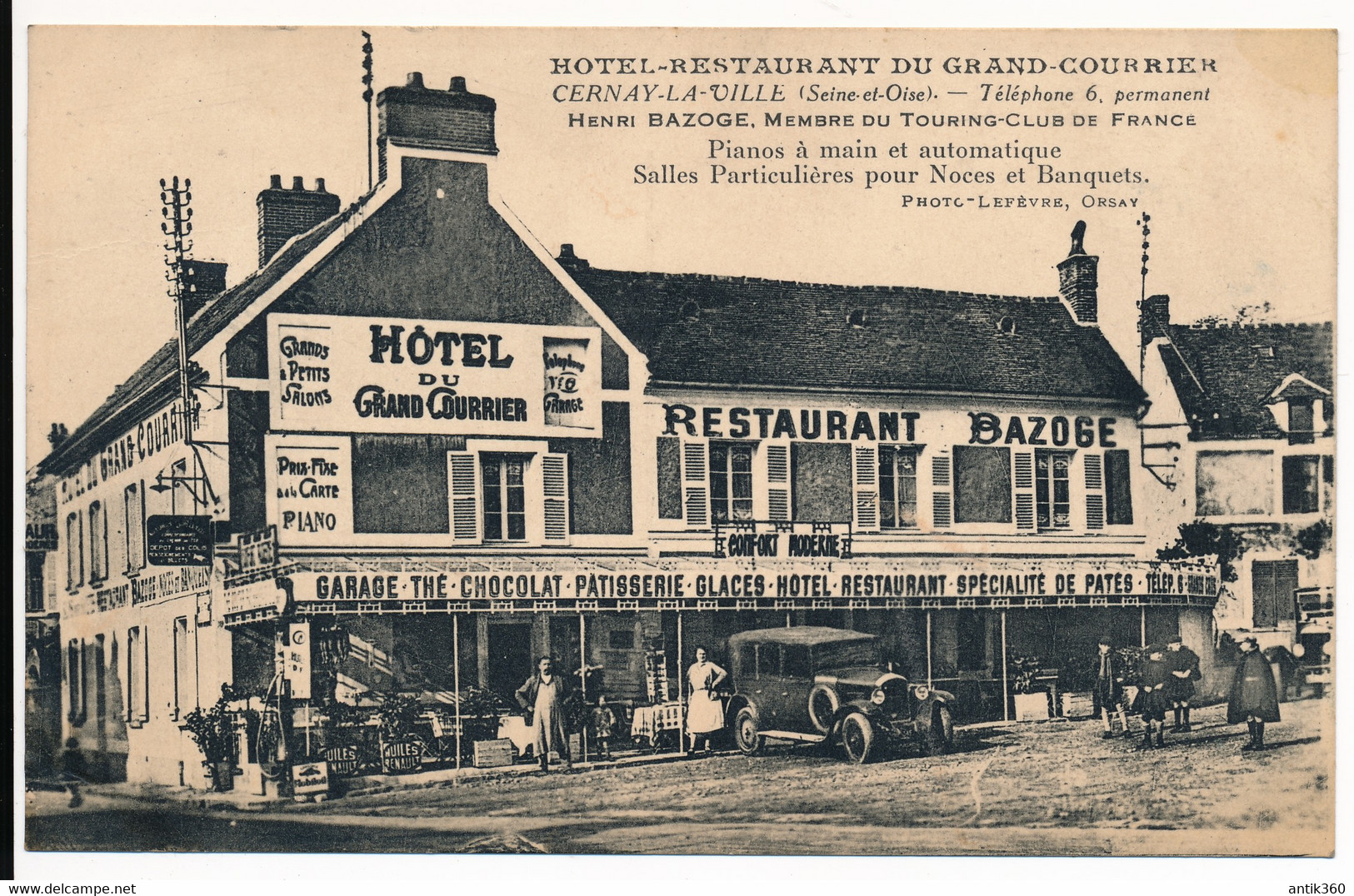 CPA 78 CERNAY LA VILLE Hôtel Restaurant Du Grand Courrier Henri Bazoge - Cernay-la-Ville