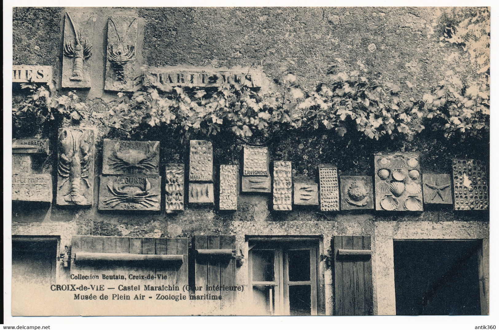 CPA 85 CROIX DE VIE Castel Maraîchin Musée De Plein Air Cour Intérieure Zoologie Maritime - Saint Gilles Croix De Vie