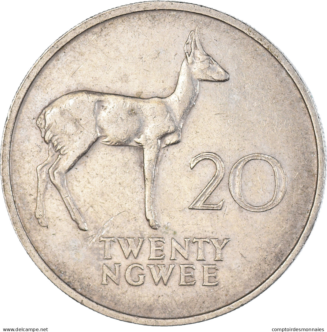 Monnaie, Zambie, 20 Ngwee, 1968 - Zambie