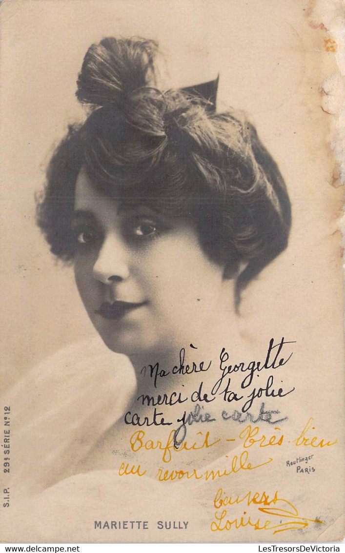 CPA - ARTISTES - MARIETTE SULLY - SOPRANO BELGE - 1902 - Dos Non Divisé - Artistes