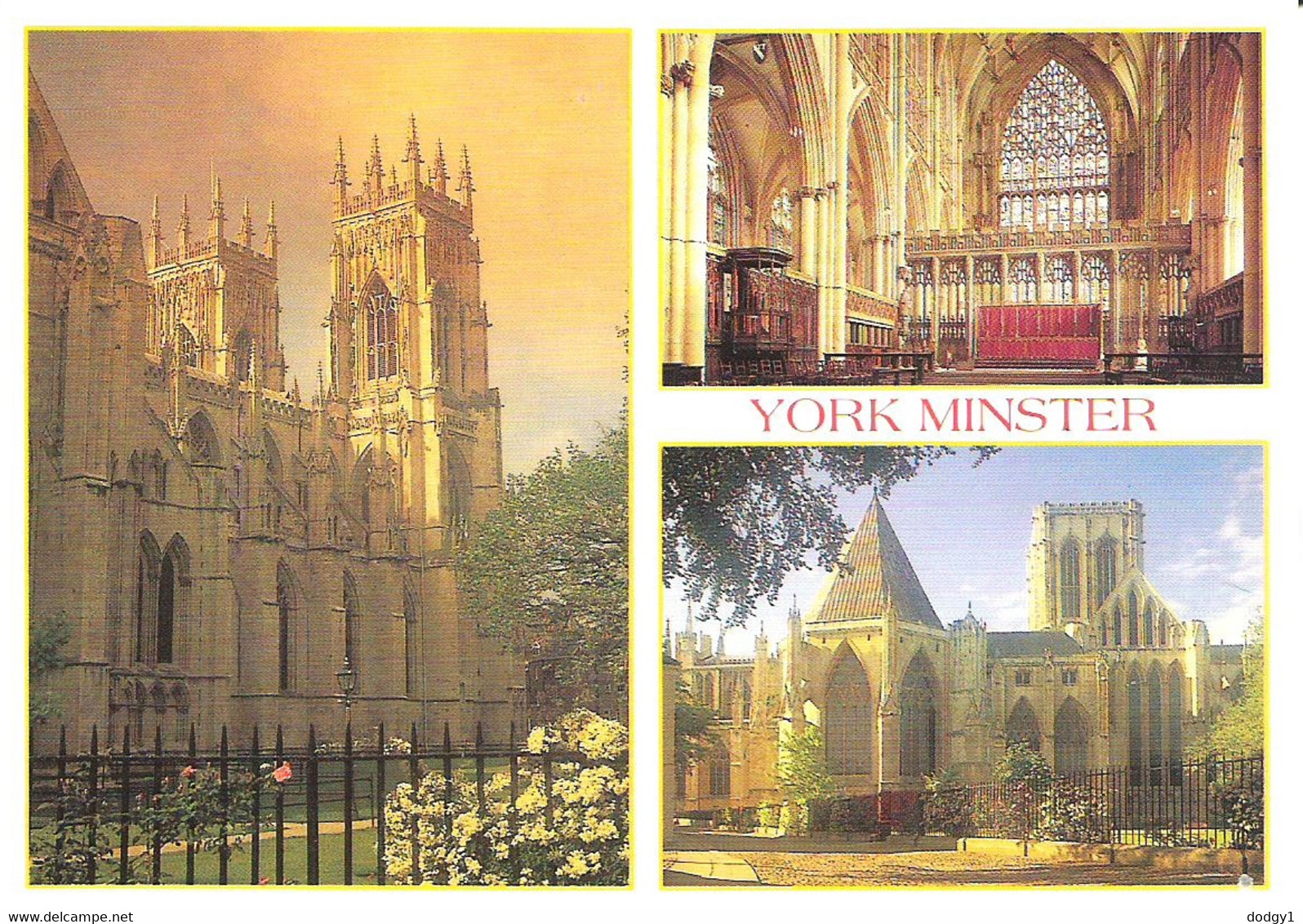 YORK MINSTER, YORK, ENGLAND. USED POSTCARD Ls3 - York