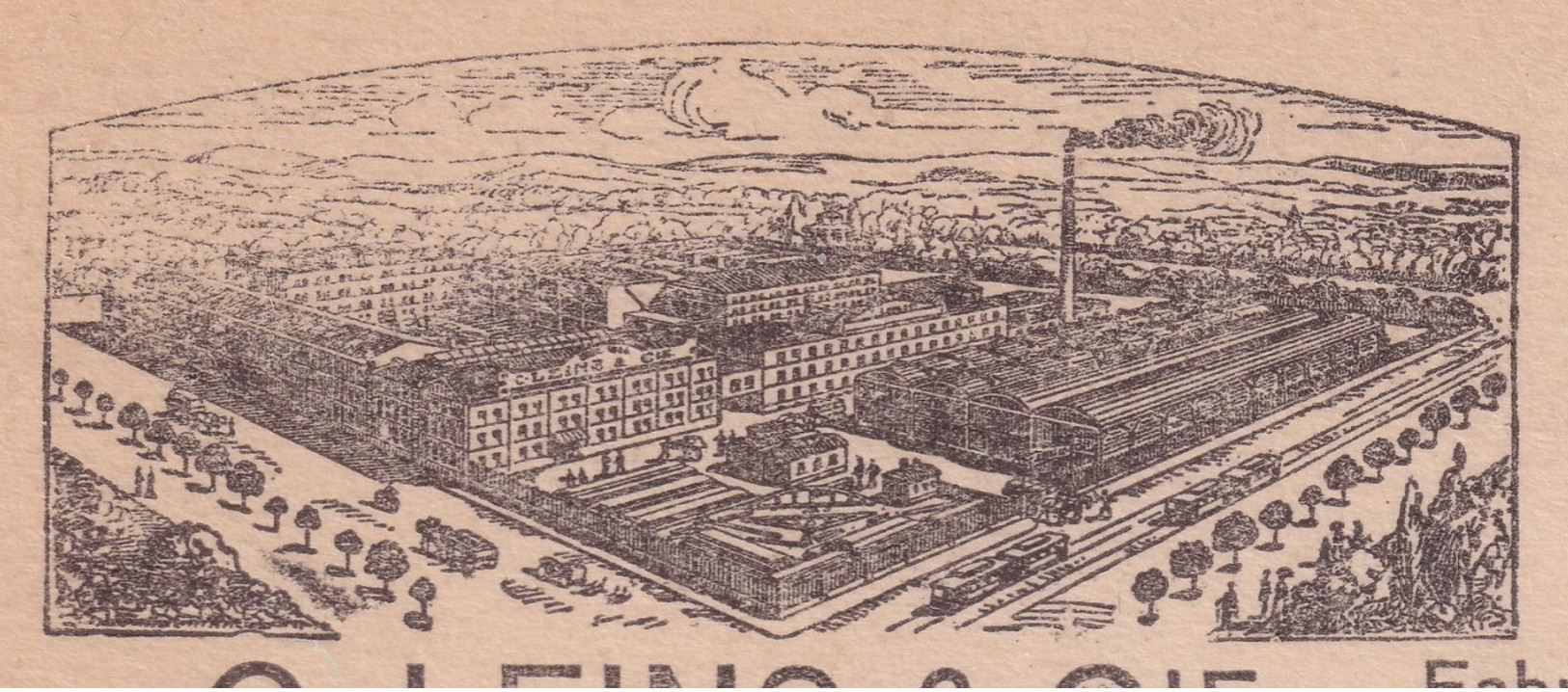 DR - Stuttgart Nr.12 1912 Illustrierte Firmenkarte (Leins&Cie.) N. Nürtingen - Altri & Non Classificati