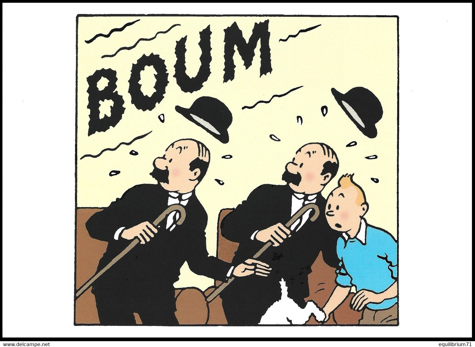 Double Carte Pliante / Dubbele Vouwkaart** Kuifje/Tintin - Au Pays De L'or Noir / En Het Zwarte Goud - Philabédés (fumetti)