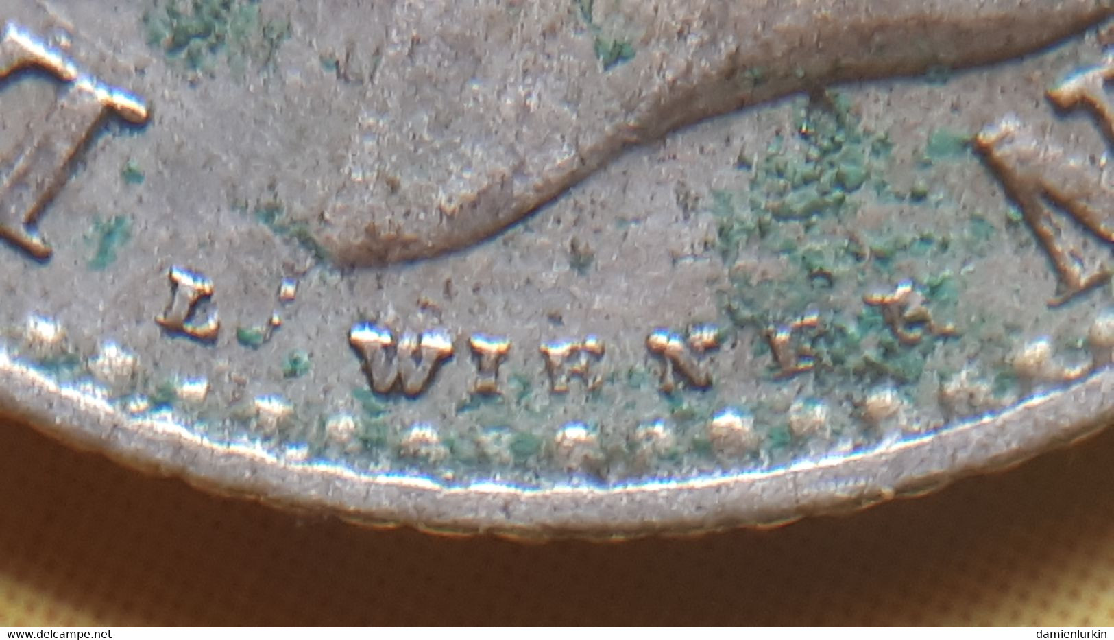 BELGIQUE SUPERBE 1 FRANC NON NETTOYEE 1887 VL ARGENT VARIANTE L:WIFNER (DOUBLES PETITS POINTS, 1ER E INCOMPLET) - 1 Franc