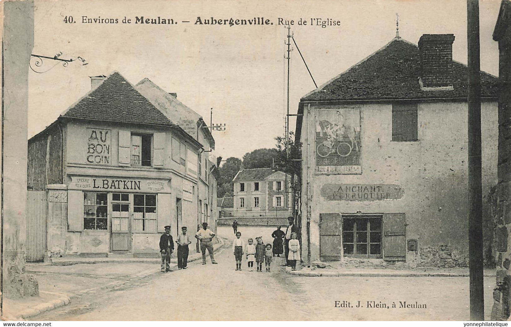 78 - YVELINES - AUBERGENVILLE - Environs De Meulan - Rue De L'église - Superbe - 10496 - Aubergenville