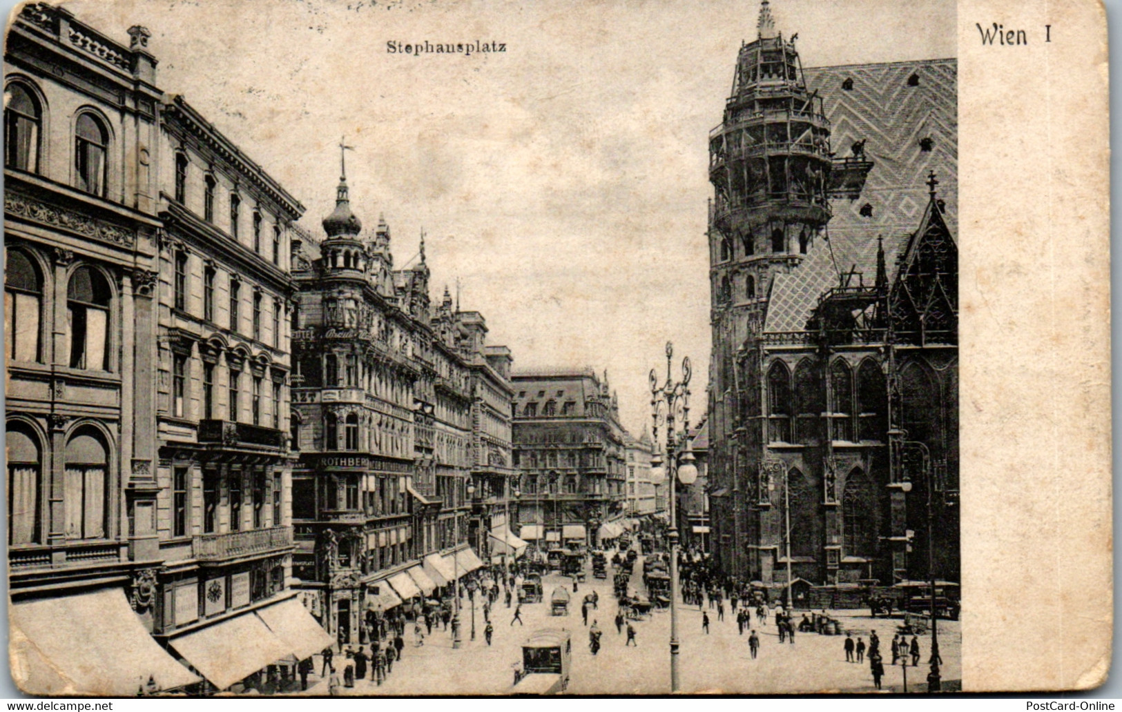 36160 - Wien - Wien I , Stephansplatz , Stephansdom - Gelaufen 1905 - Stephansplatz