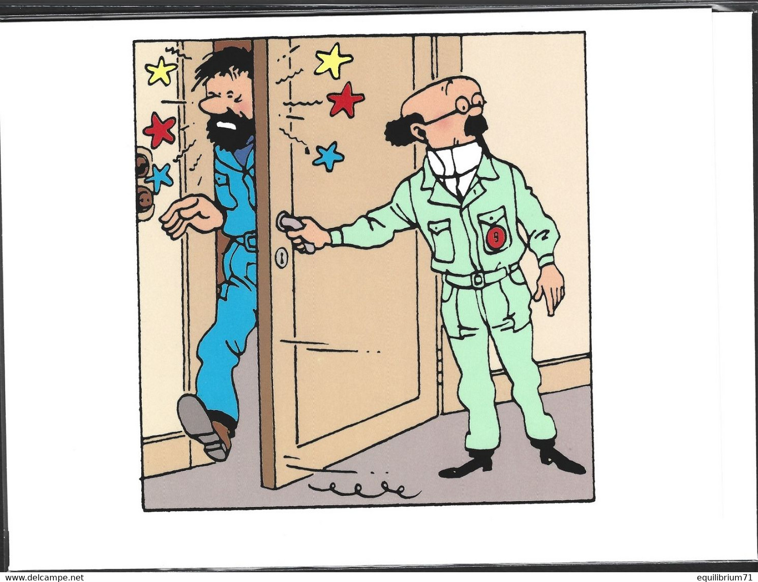 Double Carte Pliante/Dubbele Vouwkaart** - Tintin/Kuifje - Objectif Lune / Raket Naar De Maan / Reiseziel Mond - Philabédés (comics)