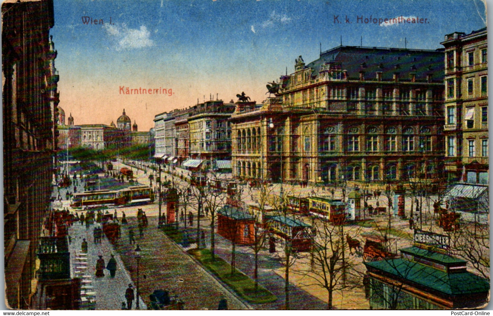 36331 - Wien - Wien I , K. K. Hofoperntheater , Kärntnerring - Gelaufen 1917 - Wien Mitte