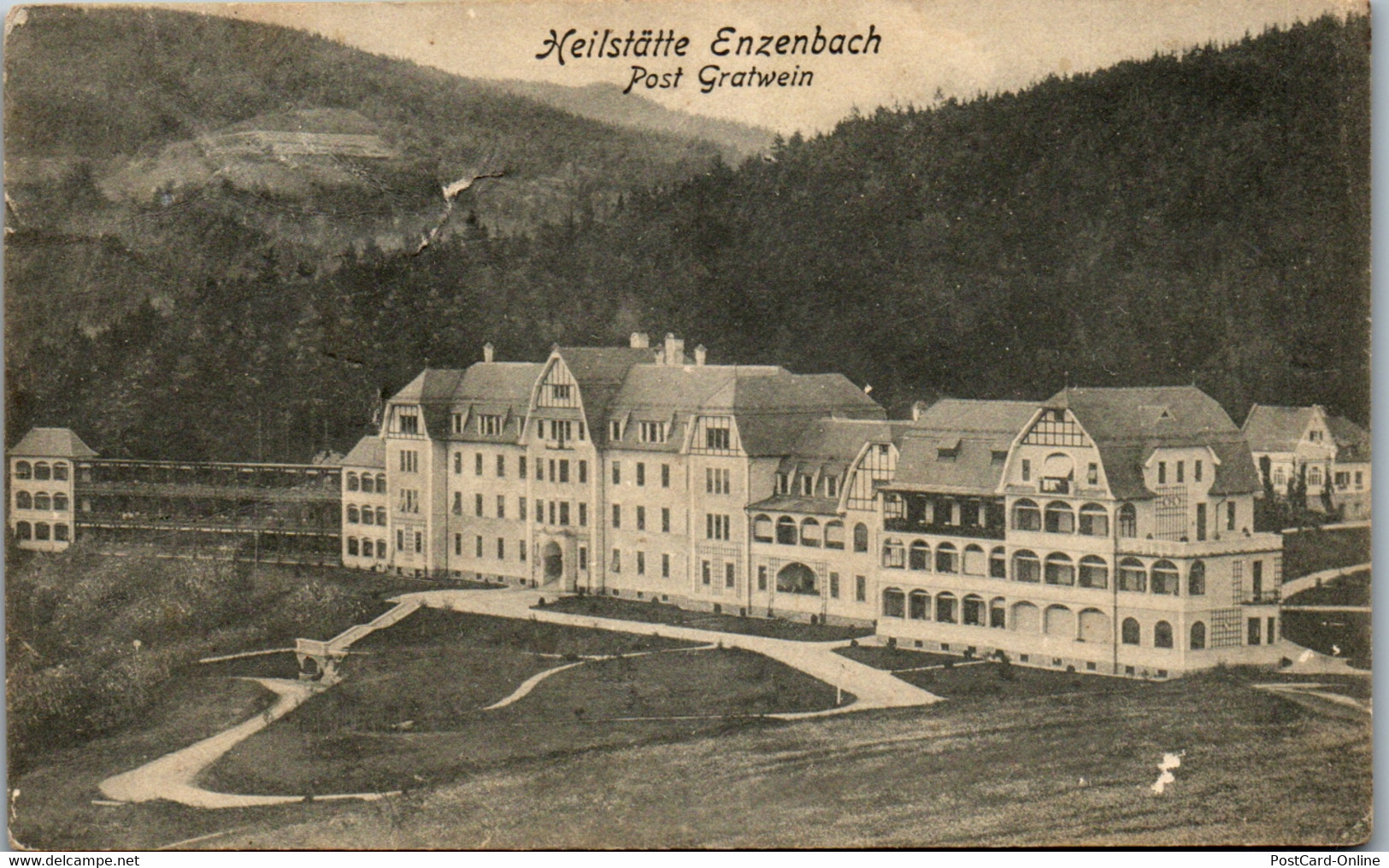 36340 - Steiermark - Gratwein , Heilstätte Enzenbach , L. Beschädigt - Gelaufen 1918 - Gratwein