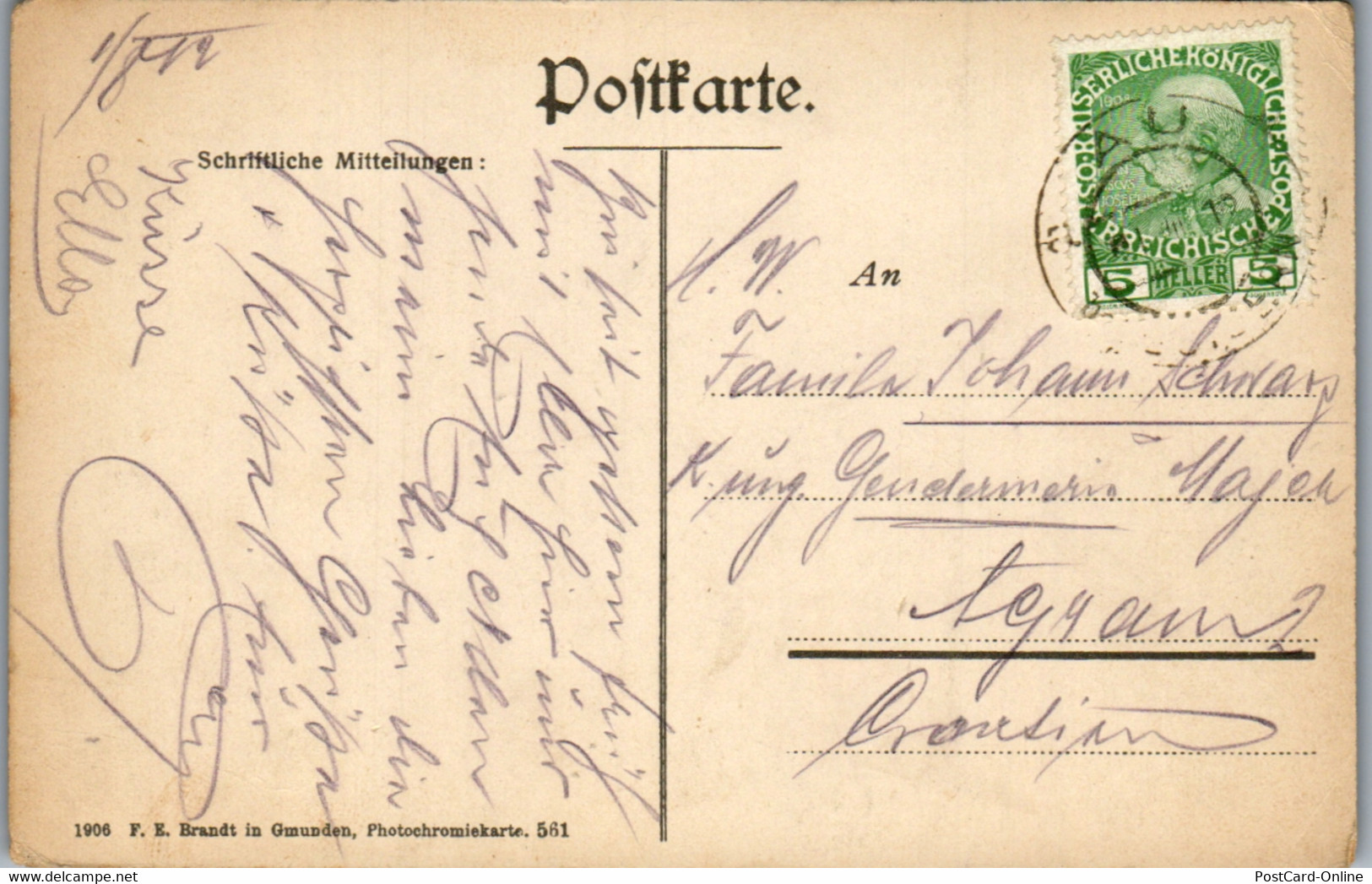 36347 - Oberösterreich - Au Bei Goisern - Gelaufen 1906 - Bad Goisern