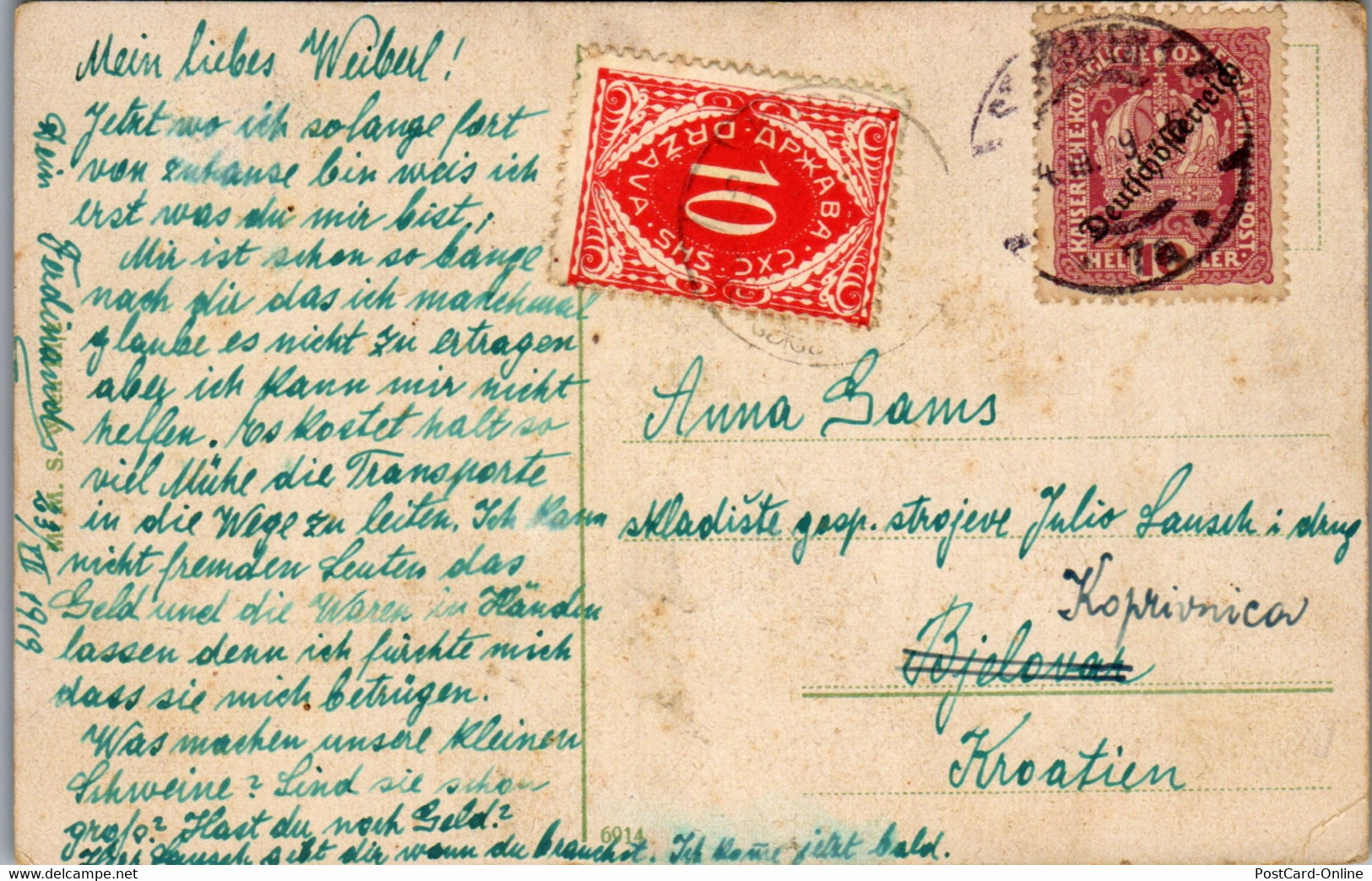 36352 - Wien - Wien I , Graben - Gelaufen 1919 - Wien Mitte