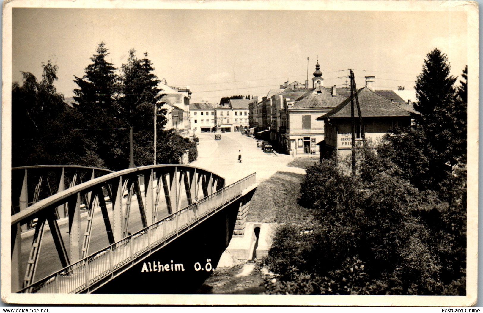 36393 - Oberösterreich - Altheim , Straßenpartie - Gelaufen 1957 - Altheim