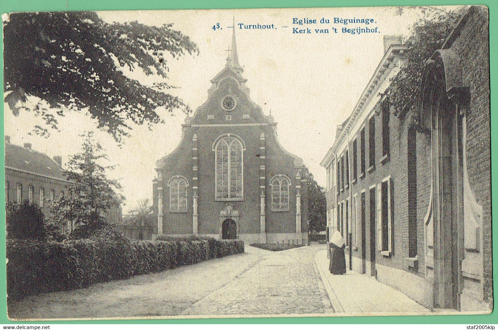 Turnhout - Kerk Van 't Begijnhof Met Begijn - 1918 - Turnhout