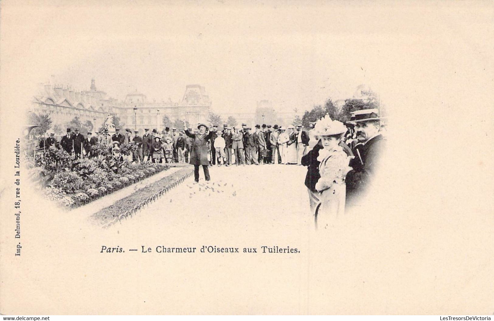 CPA Précurseur - PARIS - Le Charmeur D'Oiseaux Aux Tuileries - Dos Non Divisé - Ambachten In Parijs