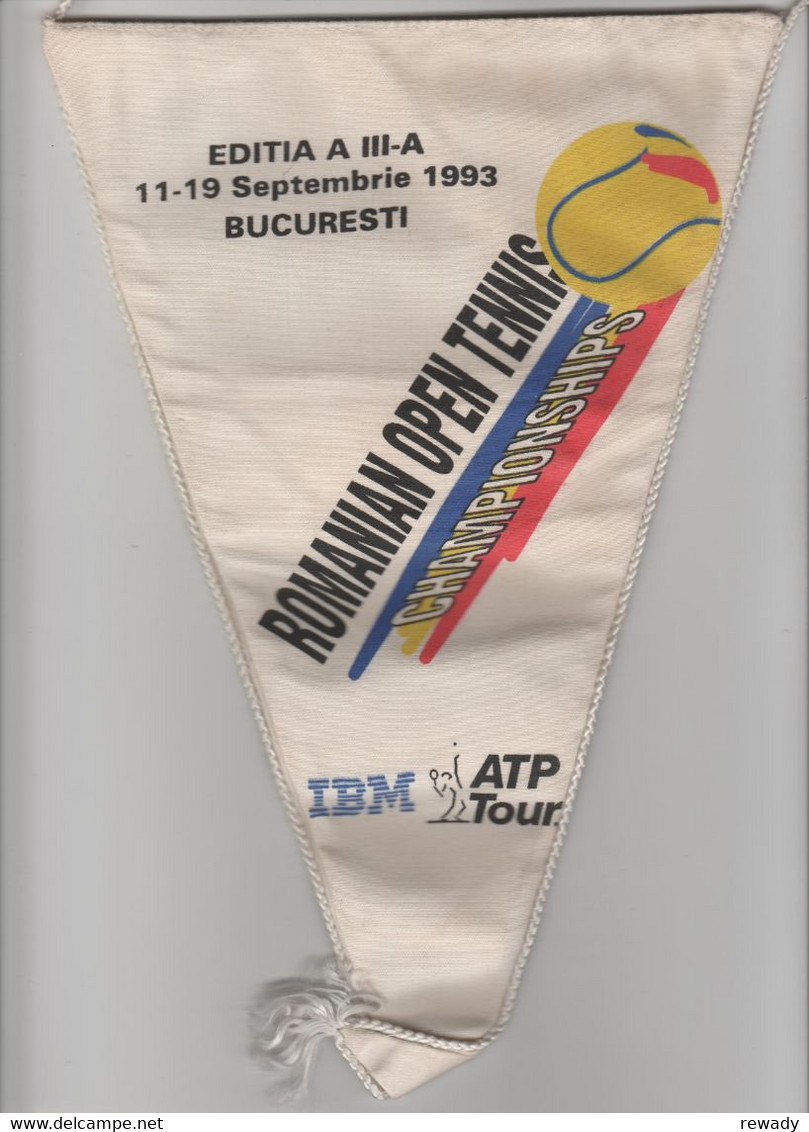 Romania - Romanian Open Tennis / Fanion / Pennant Bucuresti 1993 (large Format) - Uniformes Recordatorios & Misc