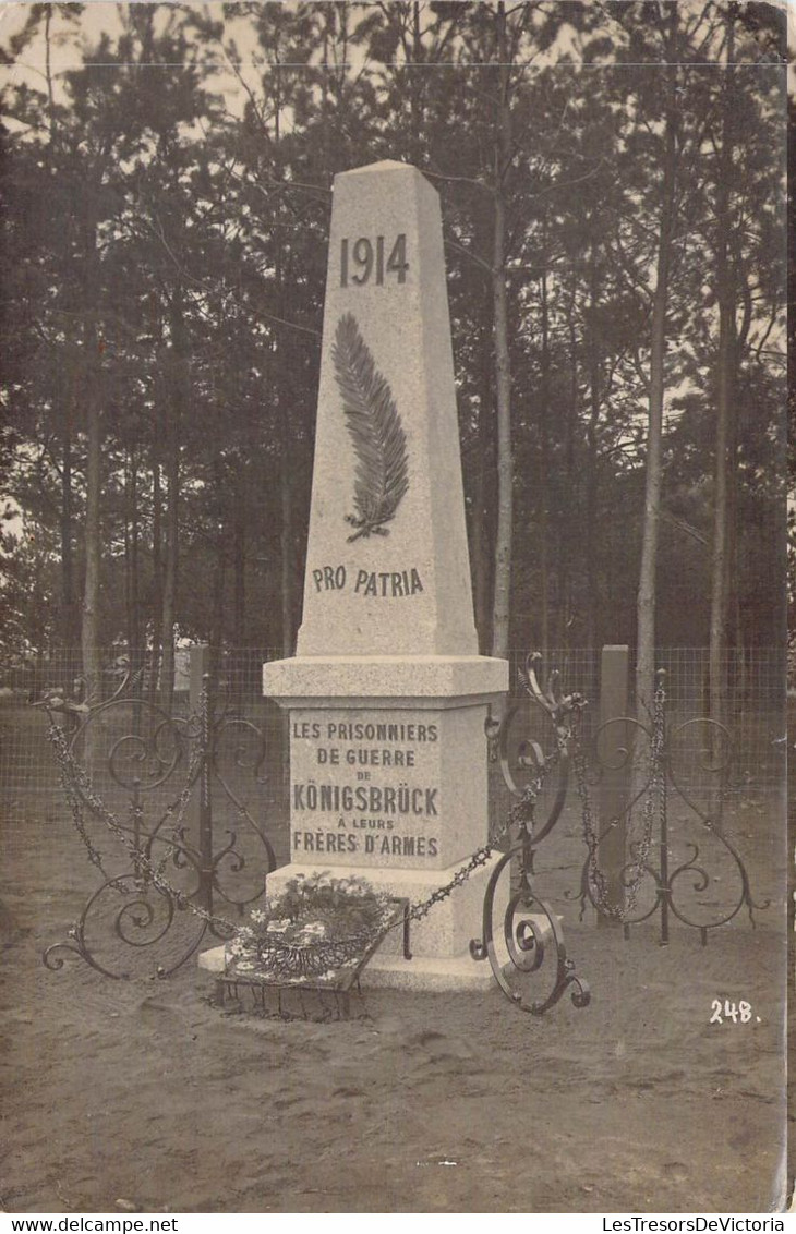 CPA Monuments Aux Morts Et Prisonniers De Guerre De KÖnigsbrück - A Leurs Frères D'armes 1914 - Oorlogsmonumenten