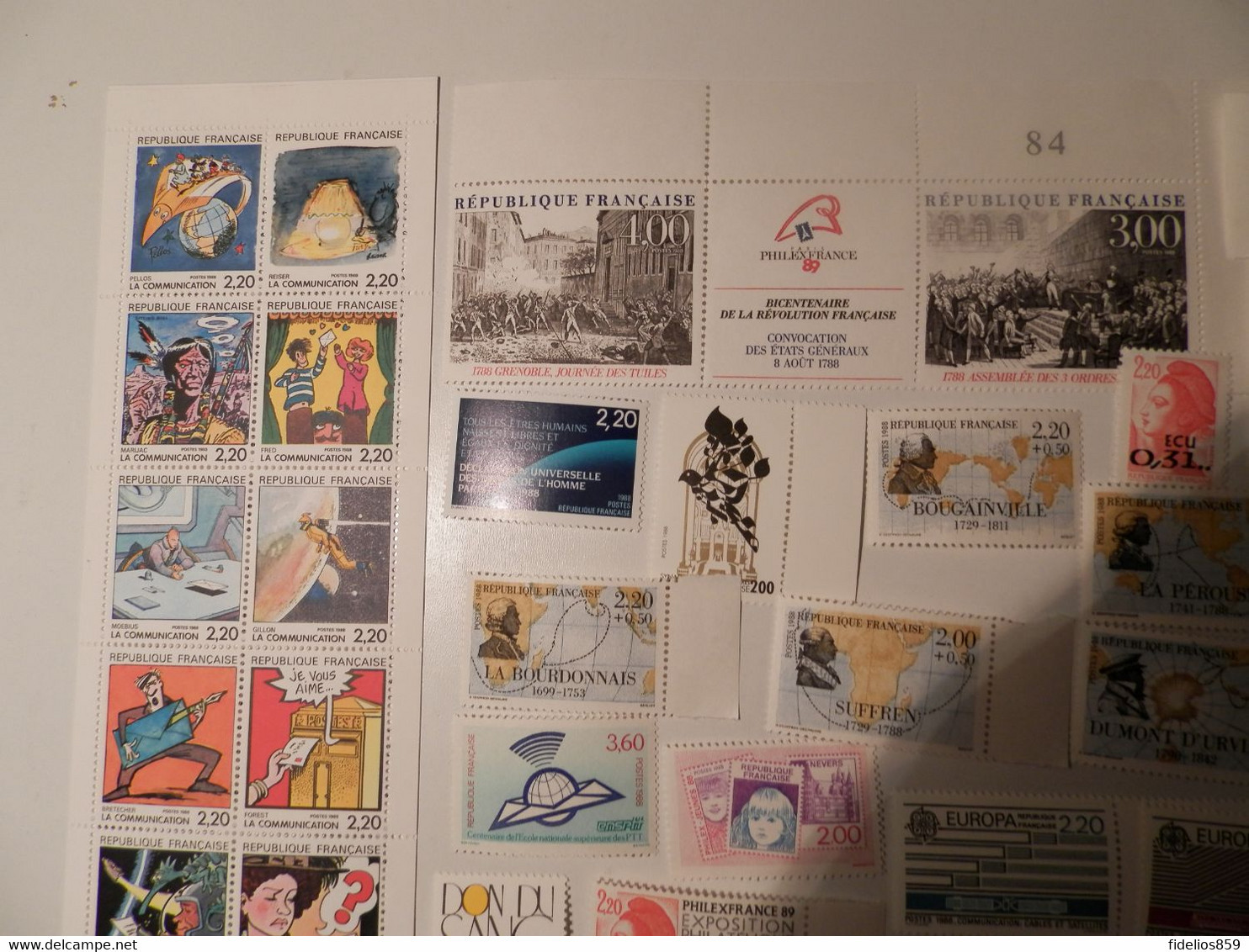 FRANCE ANNEE COMPLETE 1988 SOIT 57 TIMBRES Et UN CARNET NEUFS SANS CHARNIERE NI TRACE LUXE - 1980-1989