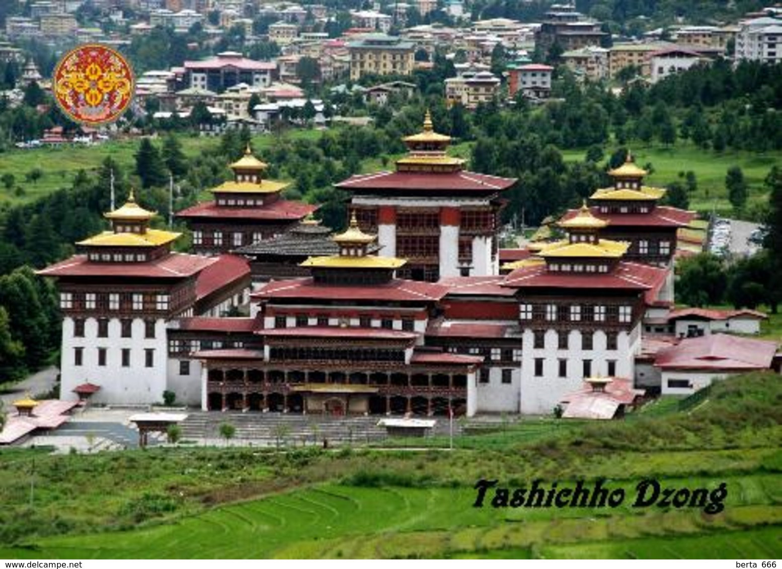 Bhutan Thimphu Tashichho Dzong New Postcard - Bhutan