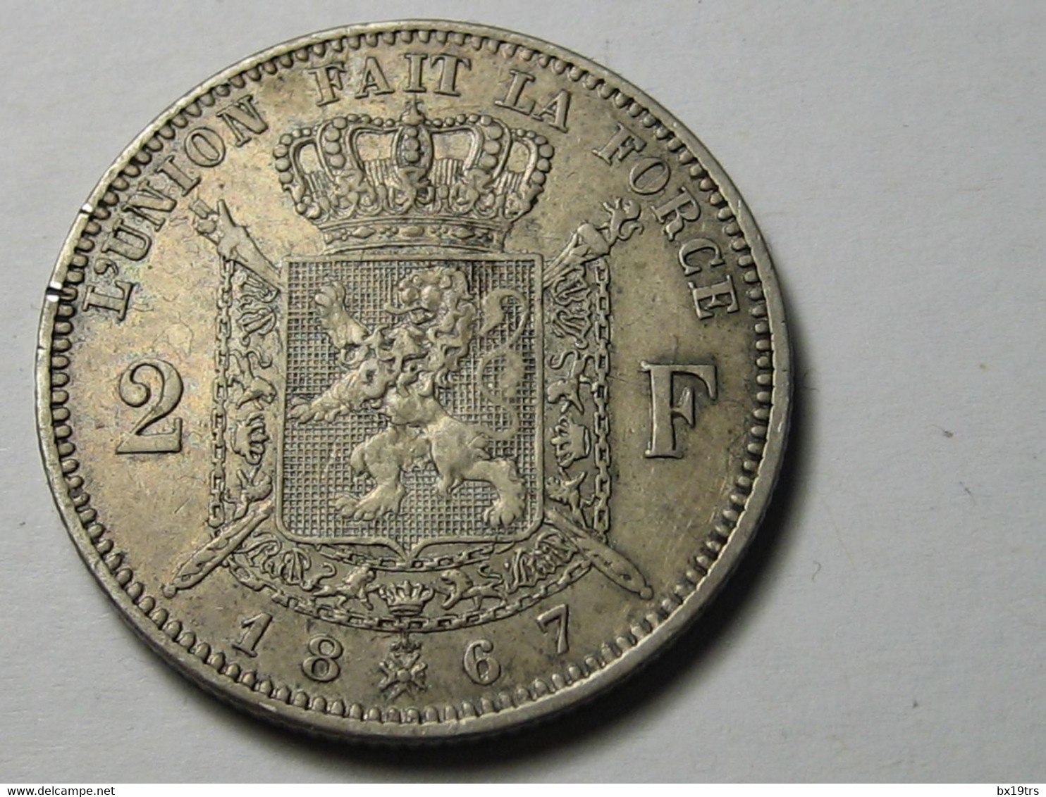 2 FRANCS 1867 QUALITE - ARGENT - ZILVER - SILVER - BELGIQUE (#09) - 2 Francs