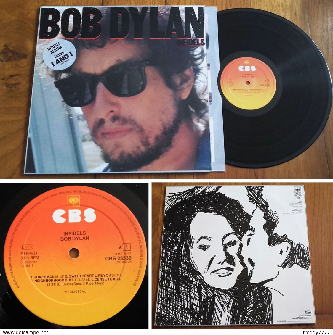 RARE Dutch LP 33t RPM (12") BOB DYLAN (1983) - Country En Folk