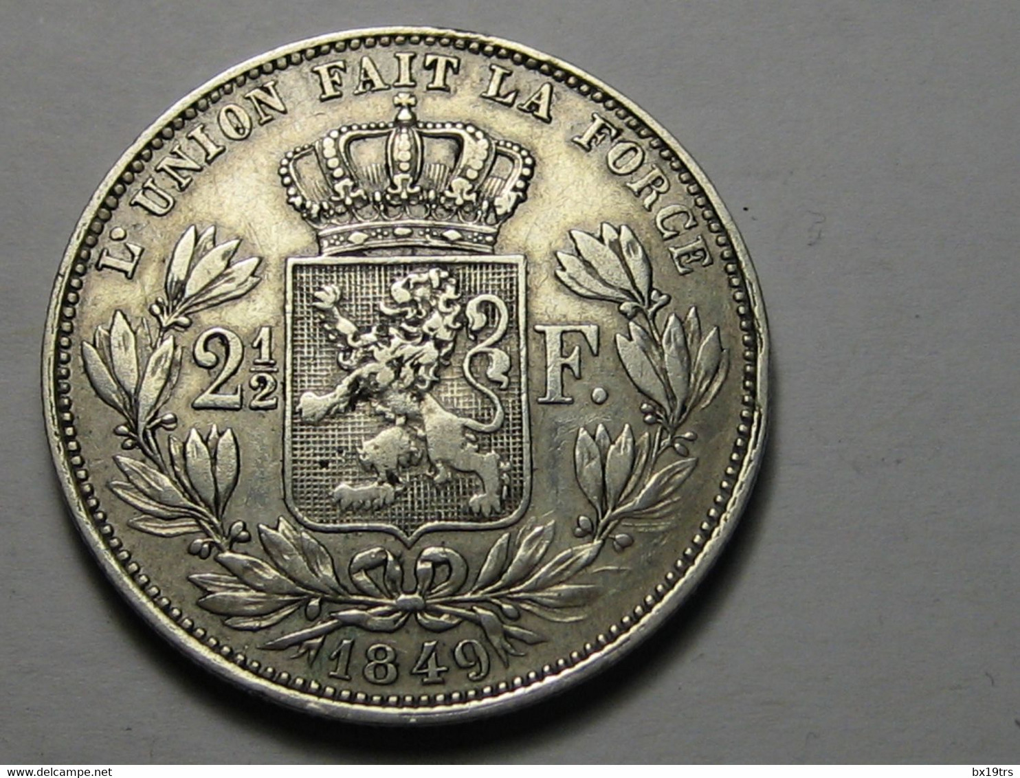 RARE - ZELDZAAM - 2 1/2 FRANCS 1849 - GRANDE TËTE - GROOT HOOFD - ARGENT - ZILVER - SILVER - BELGIQUE (#18) - 2 ½ Francs