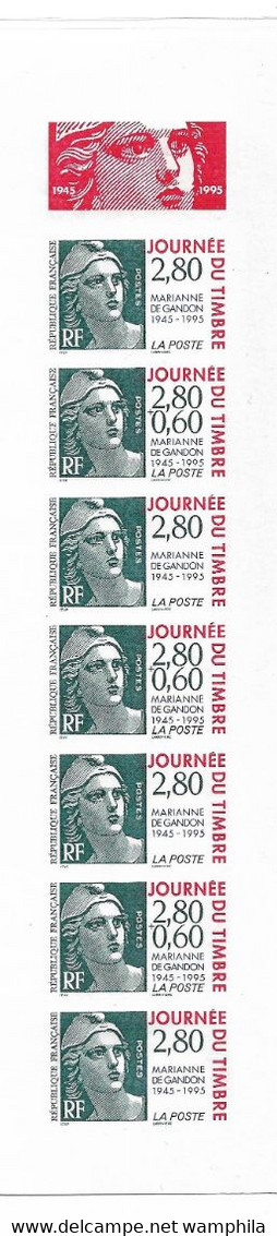 France 1995 Bande Carnet N°BC 2935 Non Dentelé. Marianne De Gandon. Cote 300€ - Tag Der Briefmarke