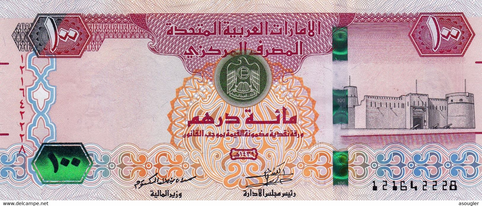 UNITED ARAB EMIRATES 100 DIRHAMS 2018  EXF P-30g "free Shipping Via Registered Air Mail" - Emirati Arabi Uniti