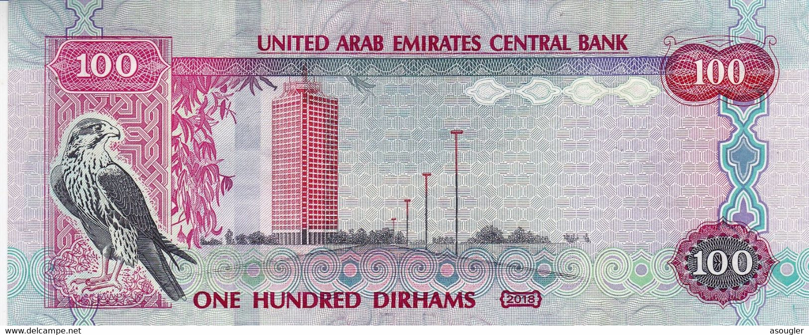 UNITED ARAB EMIRATES 100 DIRHAMS 2018  EXF P-30g "free Shipping Via Registered Air Mail" - Emirati Arabi Uniti