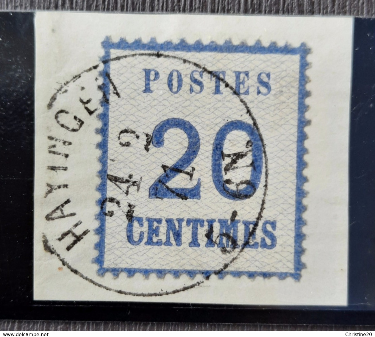 France 1870 Alsace-Lorraine N°6b Burelage Renversé Ob SUPERBE  Cote +125€ - Usati