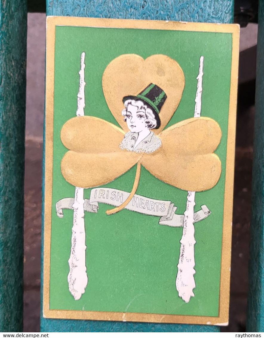 4 [four] VERY OLD IRISH / ST PATRICKS DAY CARDS  ALL IN VGC - Saint-Patrick's Day