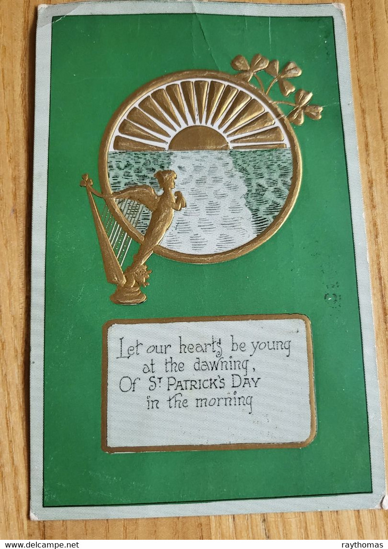 4 [four] VERY OLD IRISH / ST PATRICKS DAY CARDS  ALL IN VGC