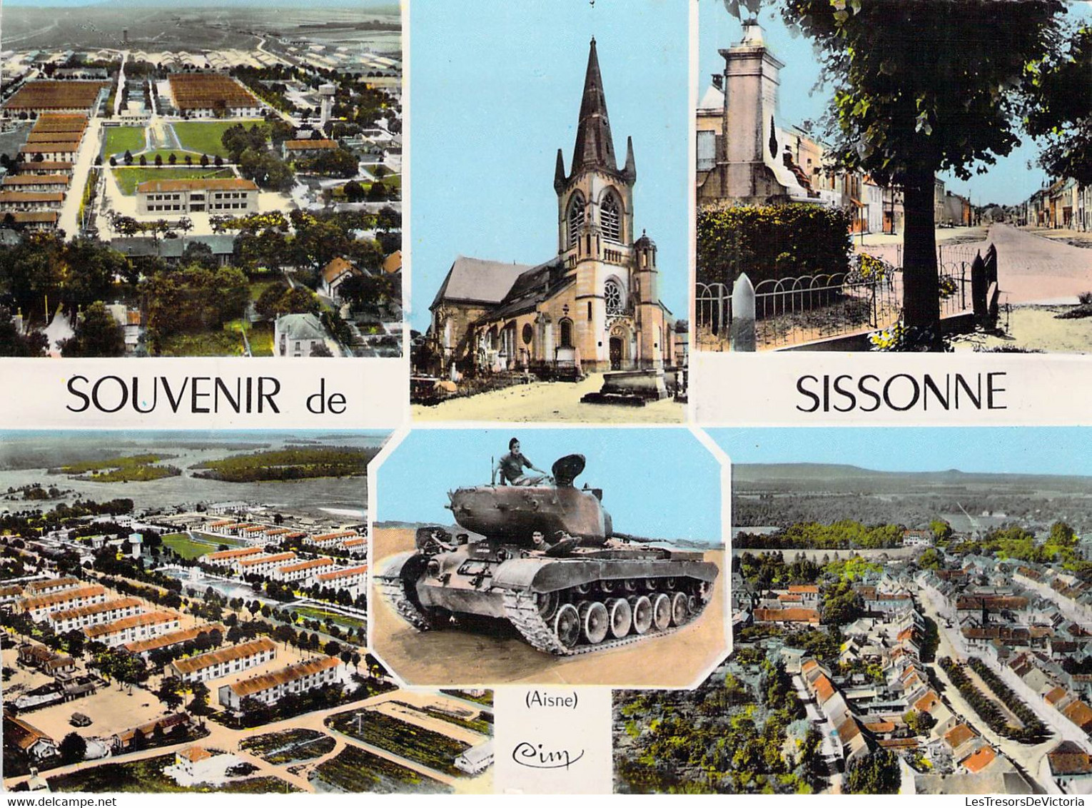 CP - SOUVENIR De SISSONE - Aisne - CHAR - - Gruss Aus.../ Gruesse Aus...