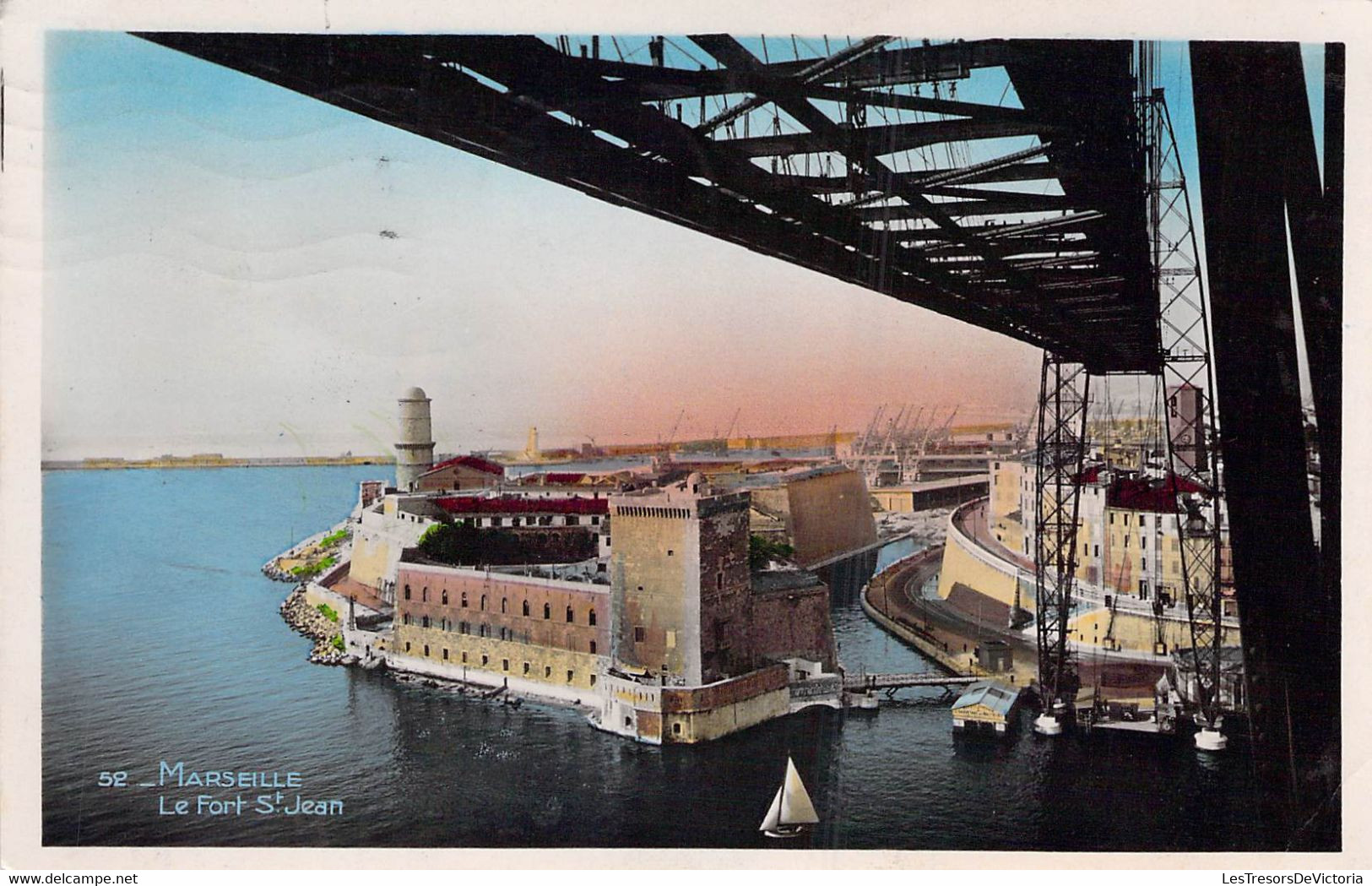 CP - 13 - MARSEILLE - Le Fort Saint Jean - Voilier - Méditérannée - COULEUR - Vieux Port, Saint Victor, Le Panier