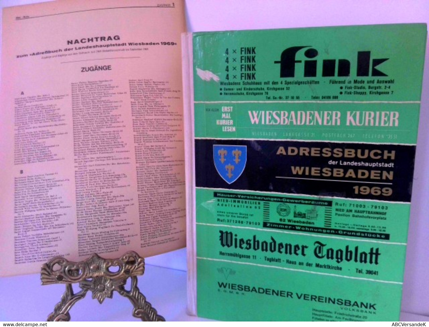 Wiesbadener Adressbuch 1969, Beiliegend Nachtrag Der Zugänge 1969 - Hesse