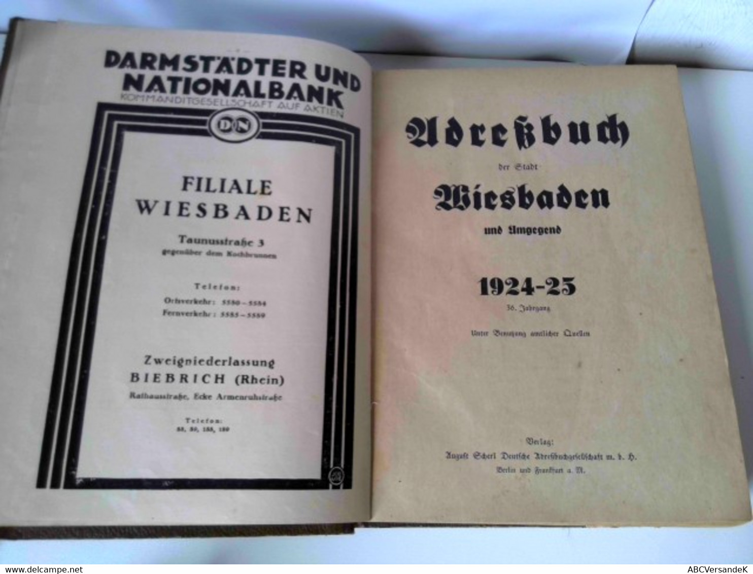 Wiesbadener Adressbuch 1924 - 1925 - Hessen