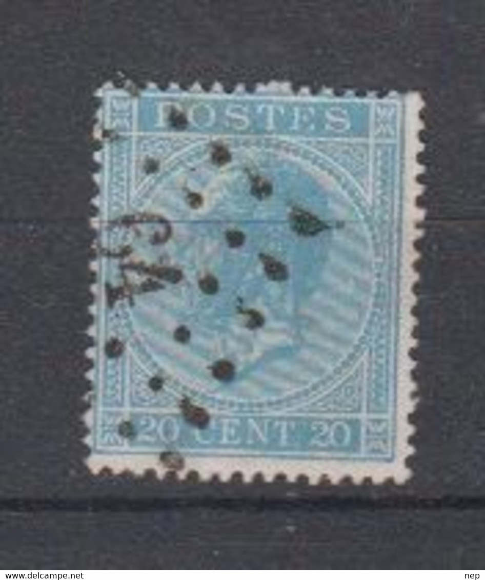 BELGIË - OBP - 1865/66 - Nr 18A  (PT 64 - (BRUXELLES  (QUEST)) - (T/D 15) - Puntstempels