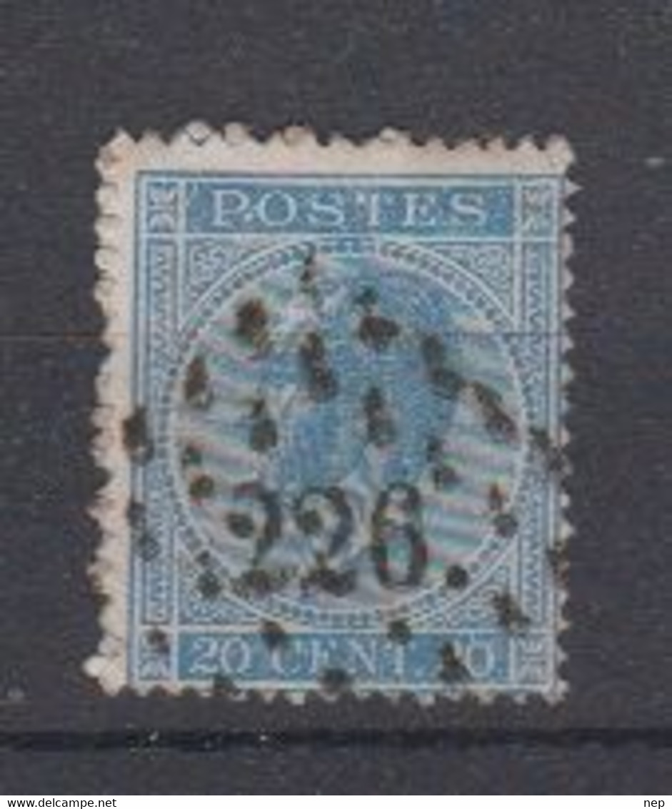 BELGIË - OBP - 1865/66 - Nr 18A  (PT 226 - (LOUVAIN)) - (T/D 15) - Puntstempels