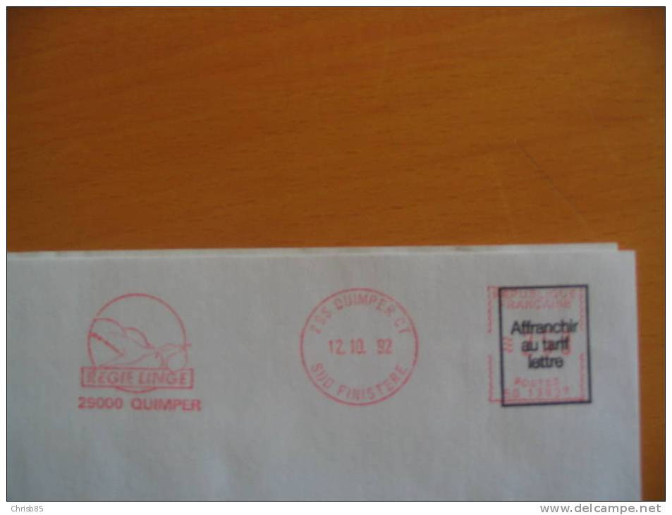 OBLITERATION OISEAU FRANCE EMA 1992 - Mechanical Postmarks (Advertisement)