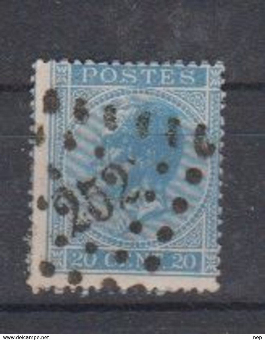 BELGIË - OBP - 1865/66 - Nr 18A  (PT 252 - (MONS)) - (T/D 15) - Puntstempels