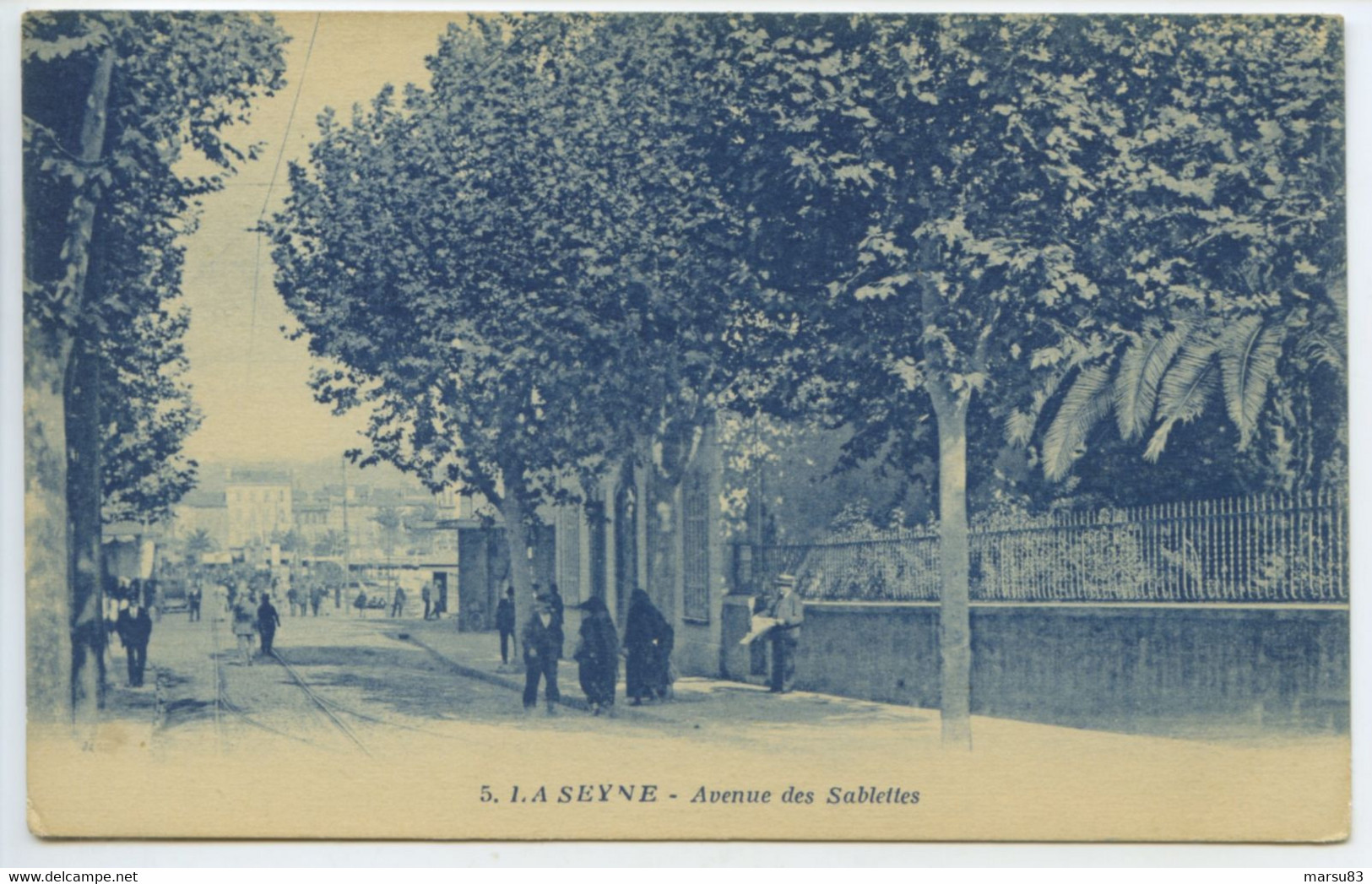 La Seyne- (RARE) Avenue Des Sablettes ** Belle Cpa TTB - Dos Divisé ** Ed. Artaud N°5 - La Seyne-sur-Mer